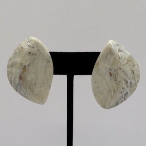 VINTAGE 3 Dimensional Acrylic Faux Agate Earrings